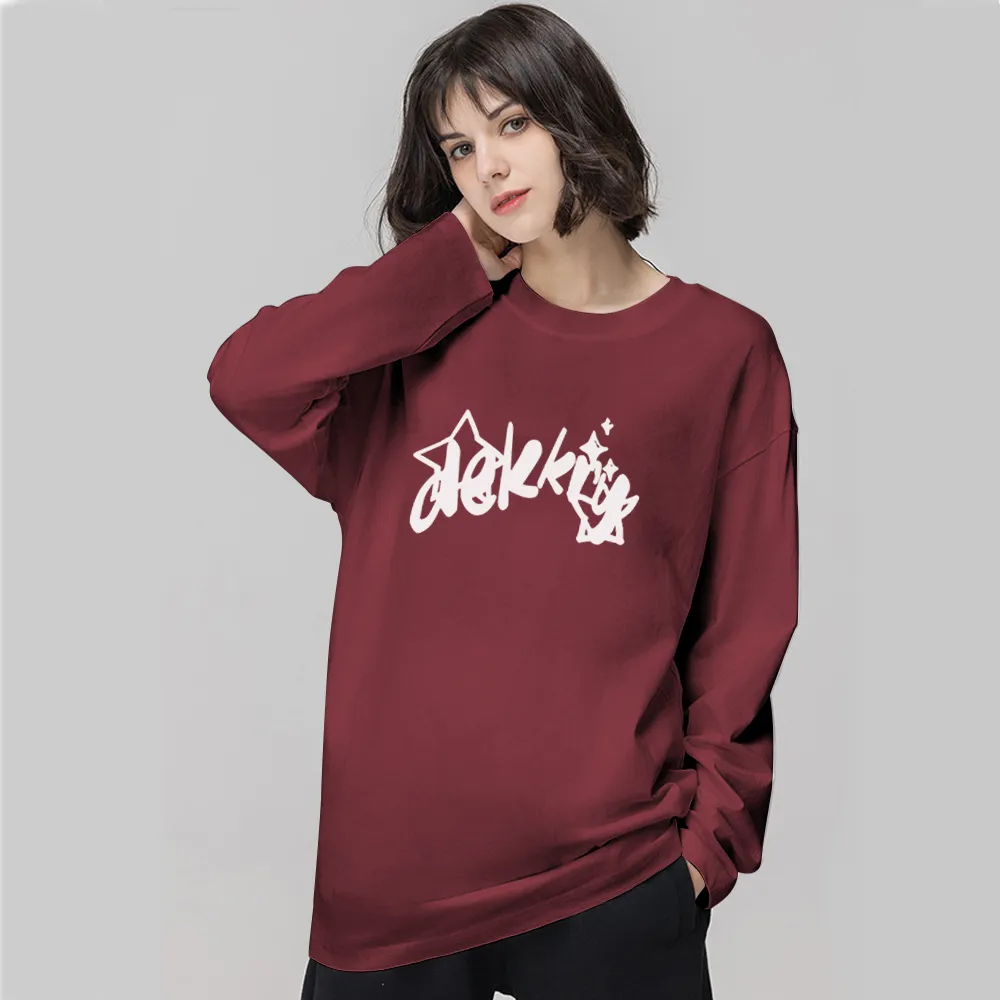 Casual Stars Letter Print Sweatshirt