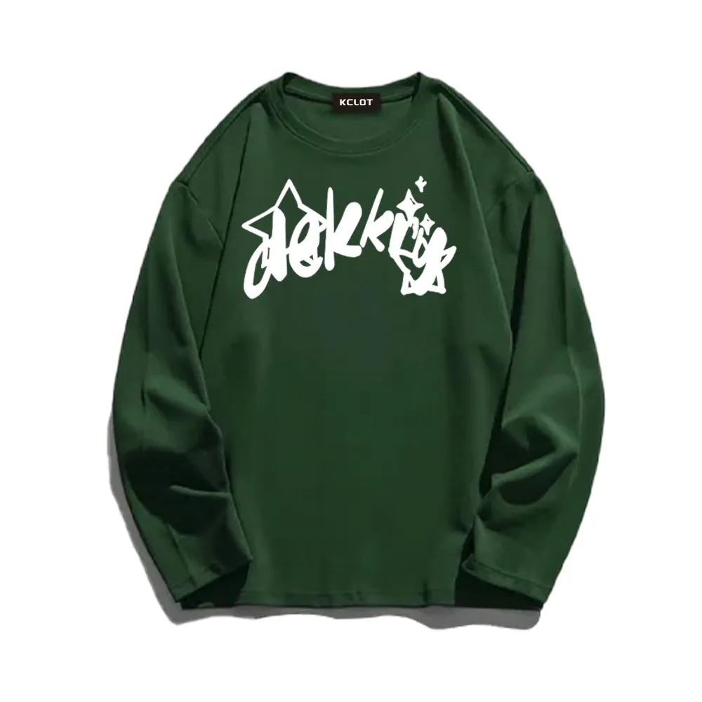 Casual Stars Letter Print Sweatshirt