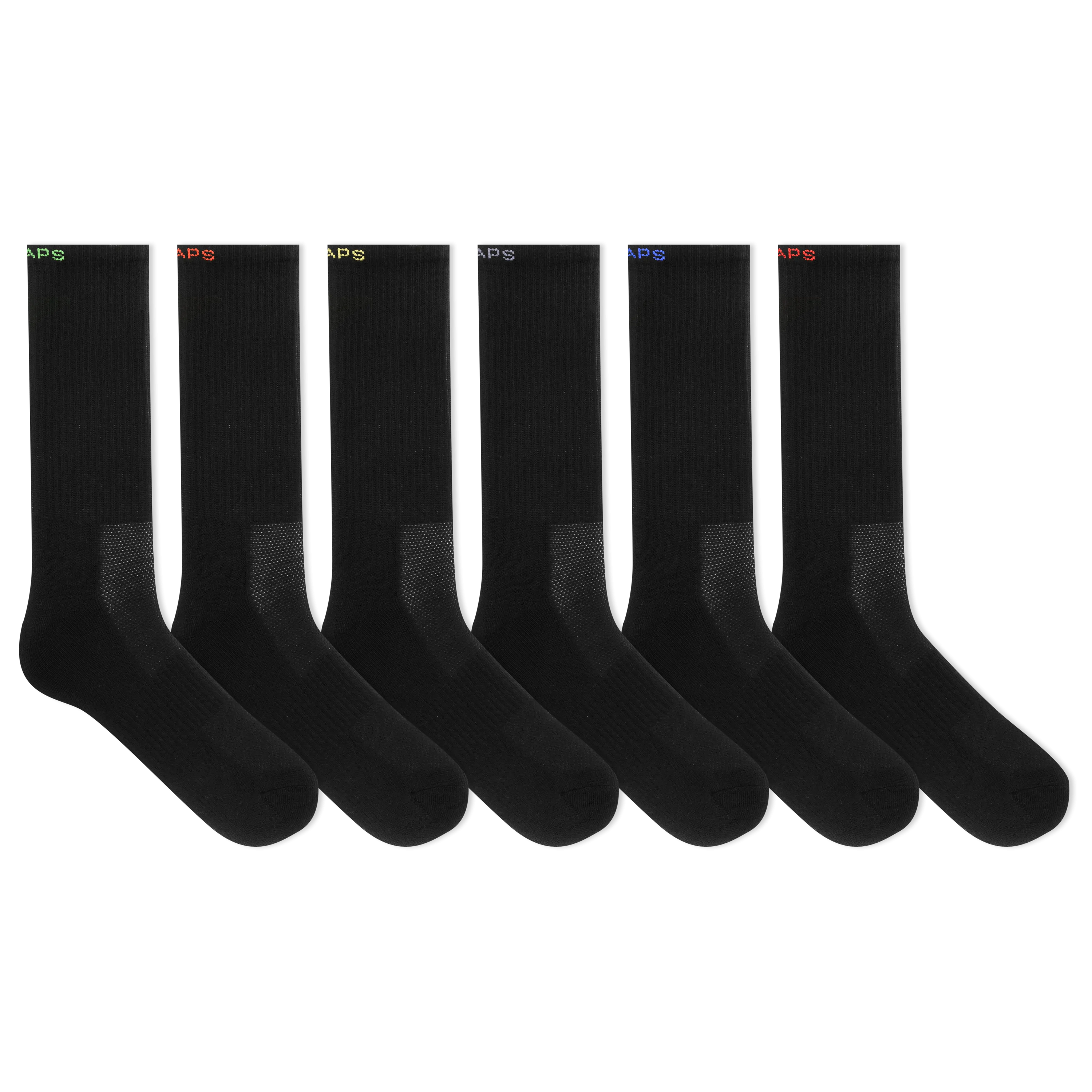 Chaps Men's Solid Athletic Crew Socks 6 Pair