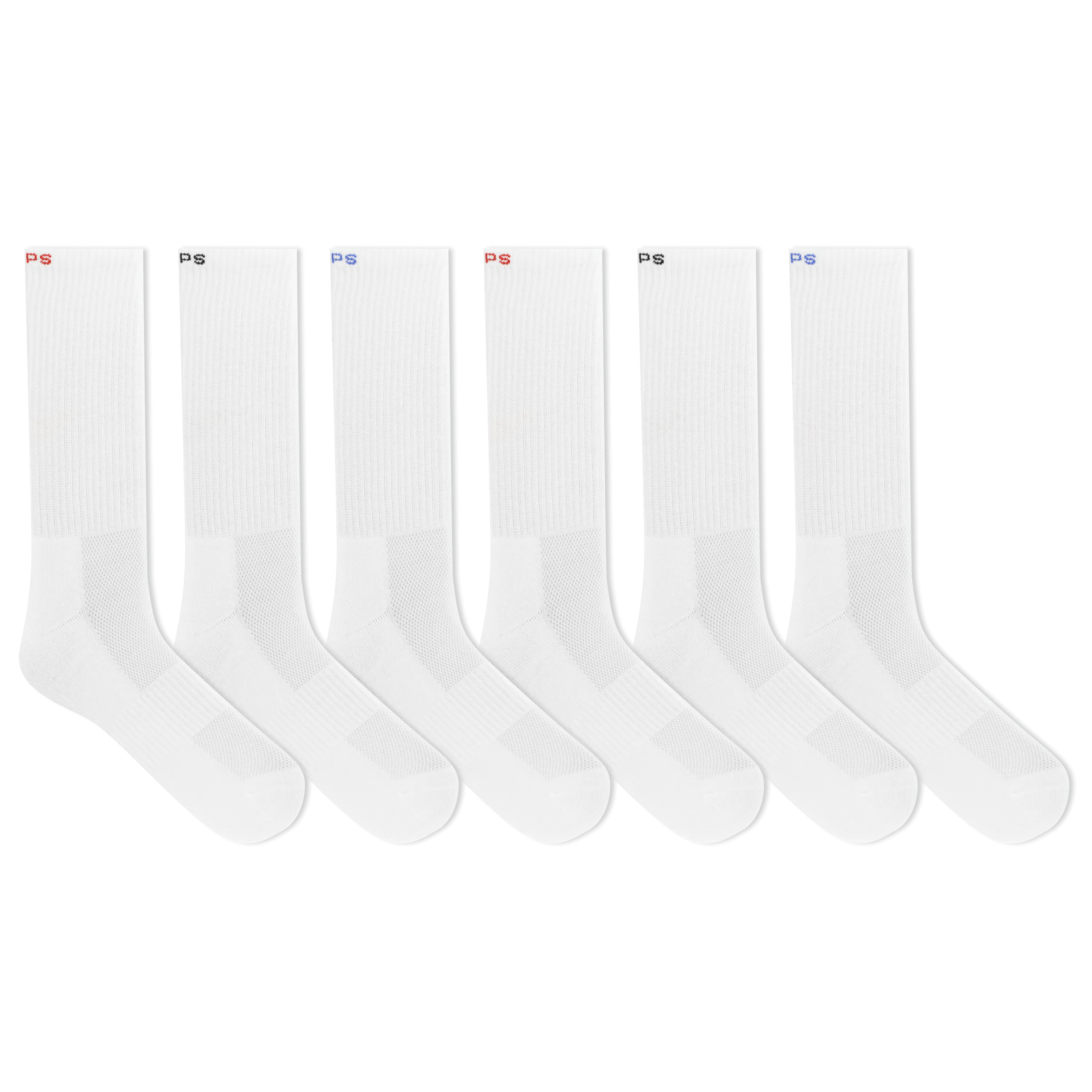 Chaps Men's Solid Athletic Crew Socks 6 Pair