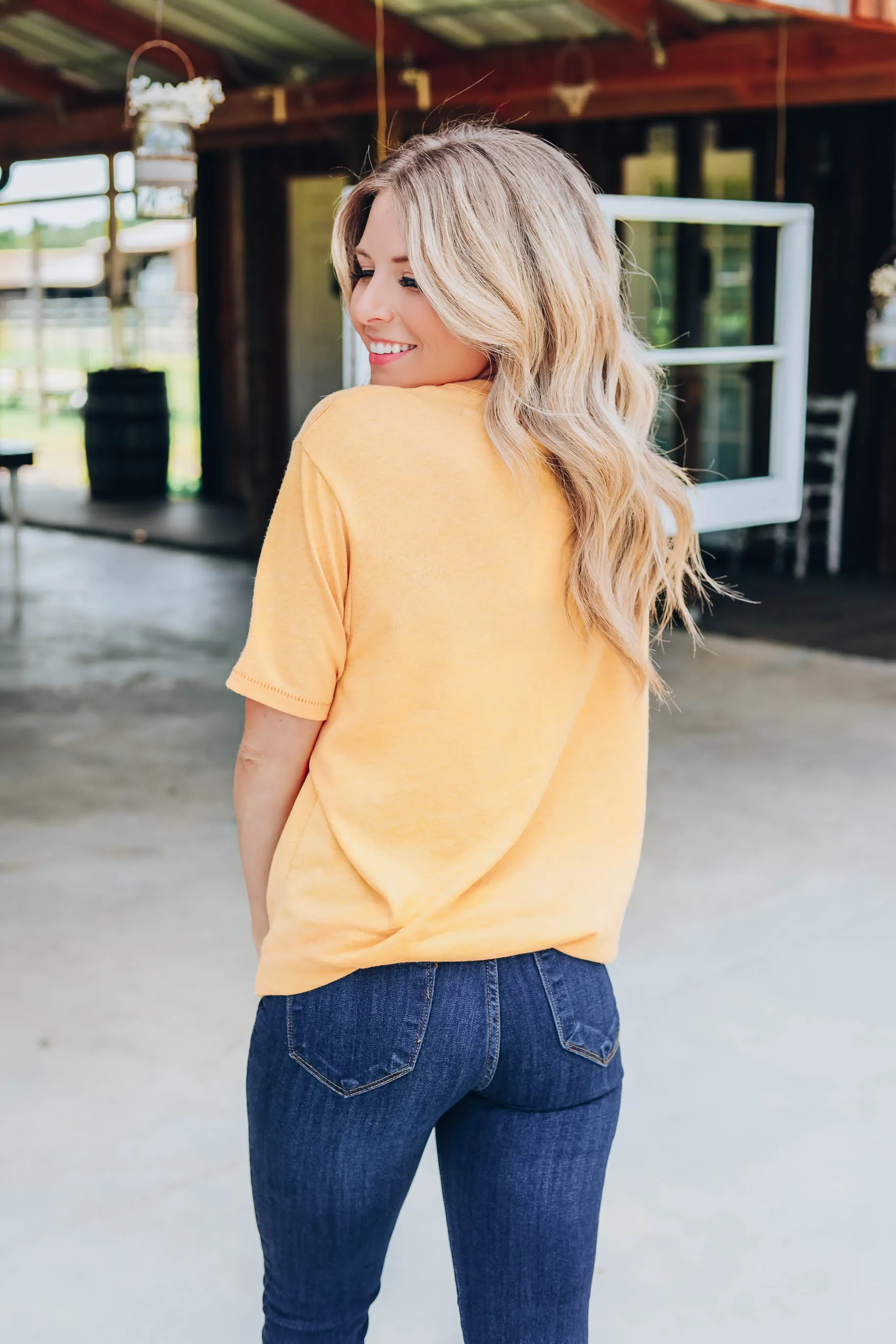 Chips, Guac, And Margs Mustard Graphic Tee