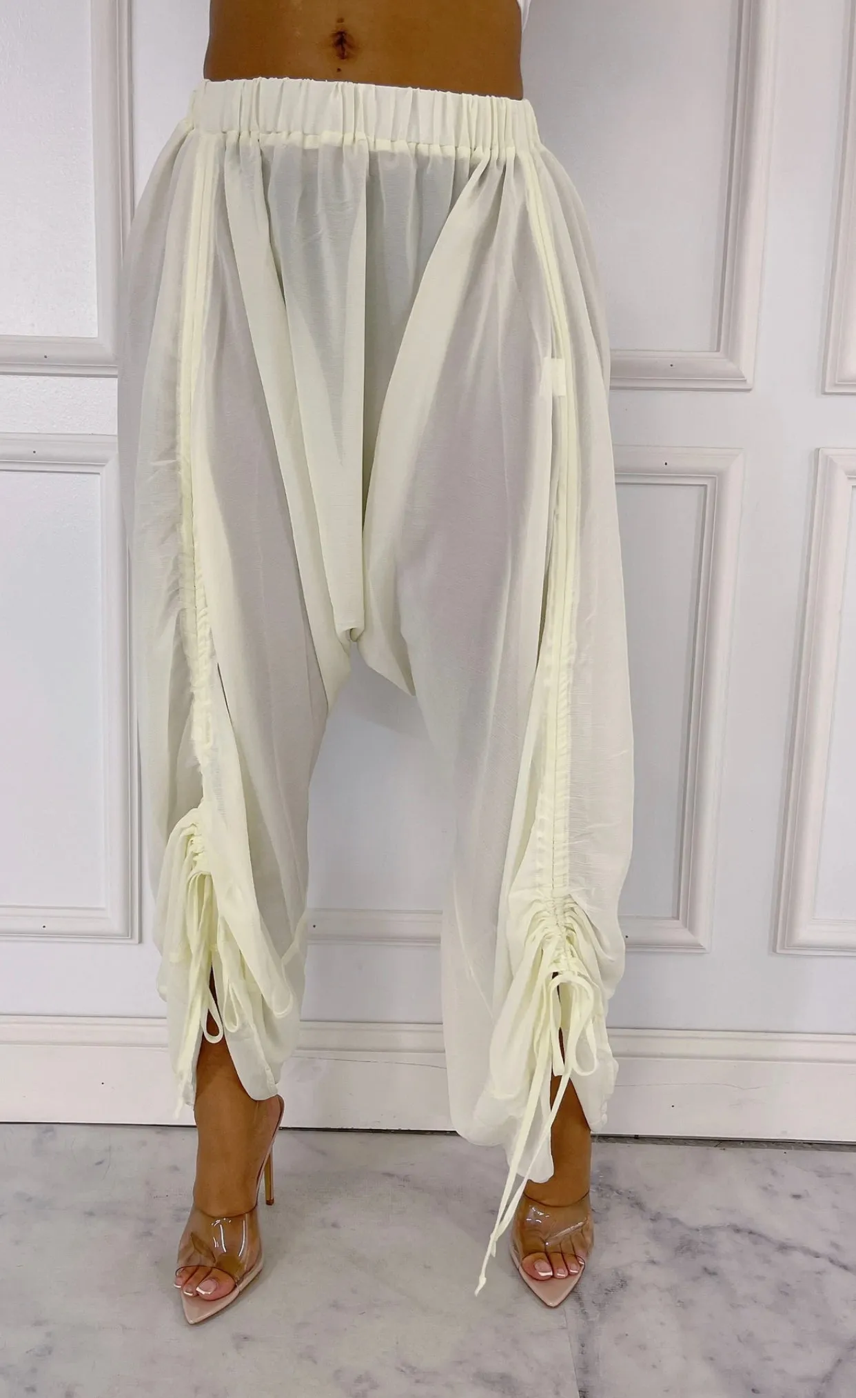 Classy Cute Chiffon “Harlem Drawstring Pants