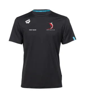 Coast Swim Club Unisex Team T-Shirt Solid - Black