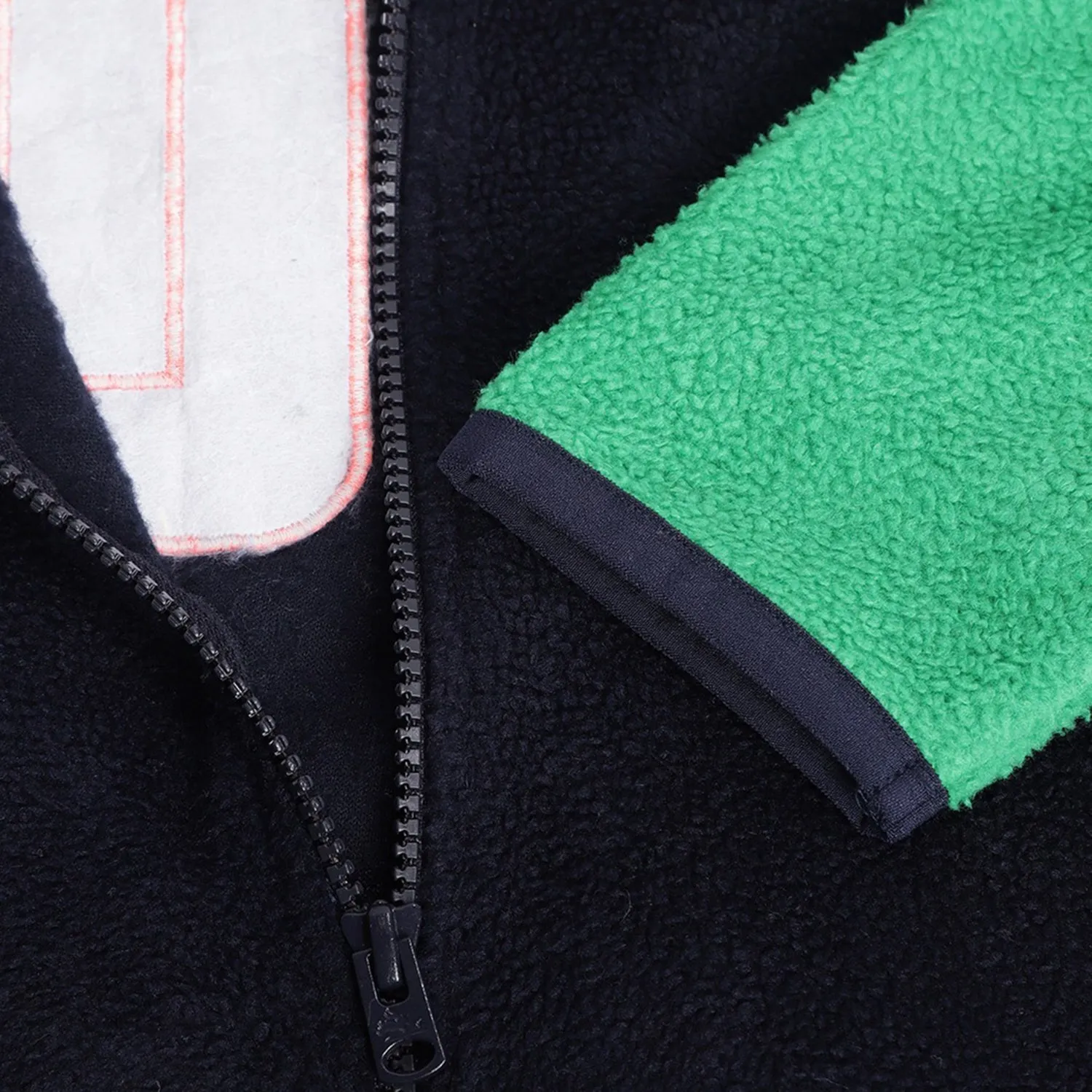 Colorblock Zipper High Neck Sweatshirt