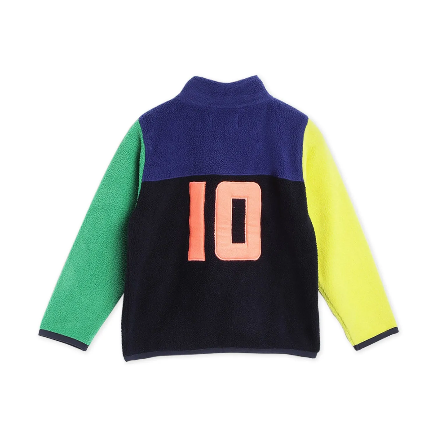Colorblock Zipper High Neck Sweatshirt