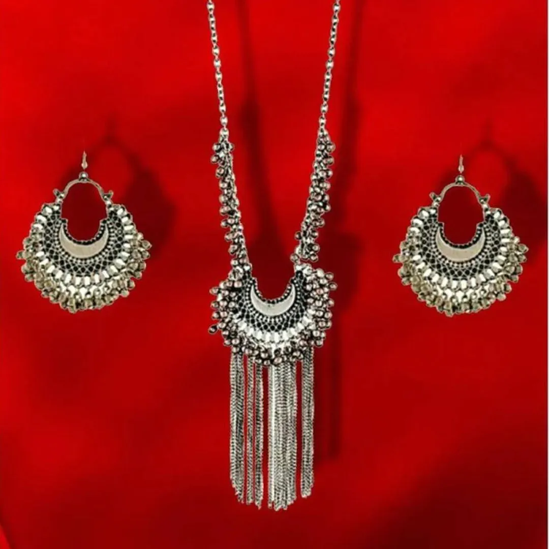 Combo of 2 Oxidised Silver Jewelry Set