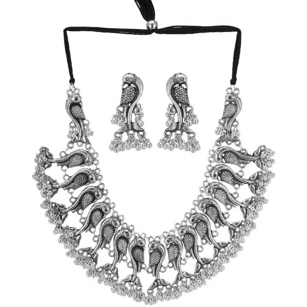 Combo of 2 Oxidised Silver Jewelry Set