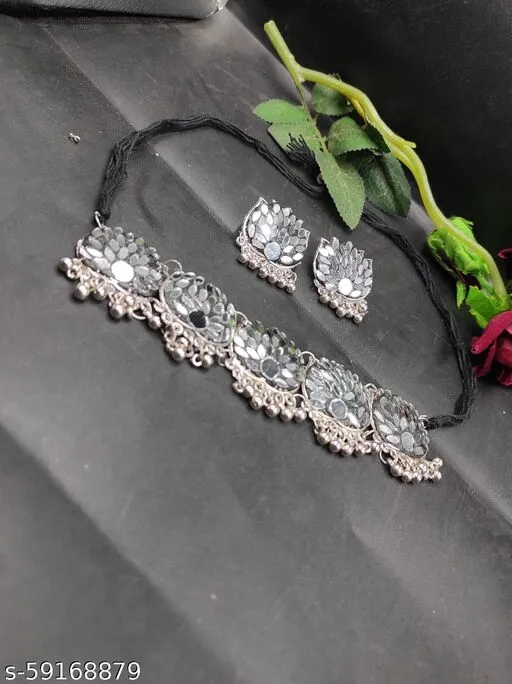 Combo of Lotus Jewelry Set and Dome Shape Jhumki