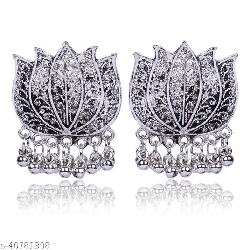 Combo of Lotus Jewelry Set and Dome Shape Jhumki