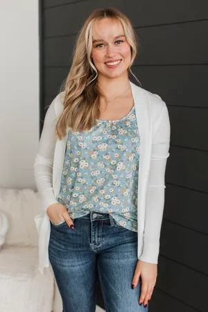 Comfortable With Myself Knit Cardigan- White
