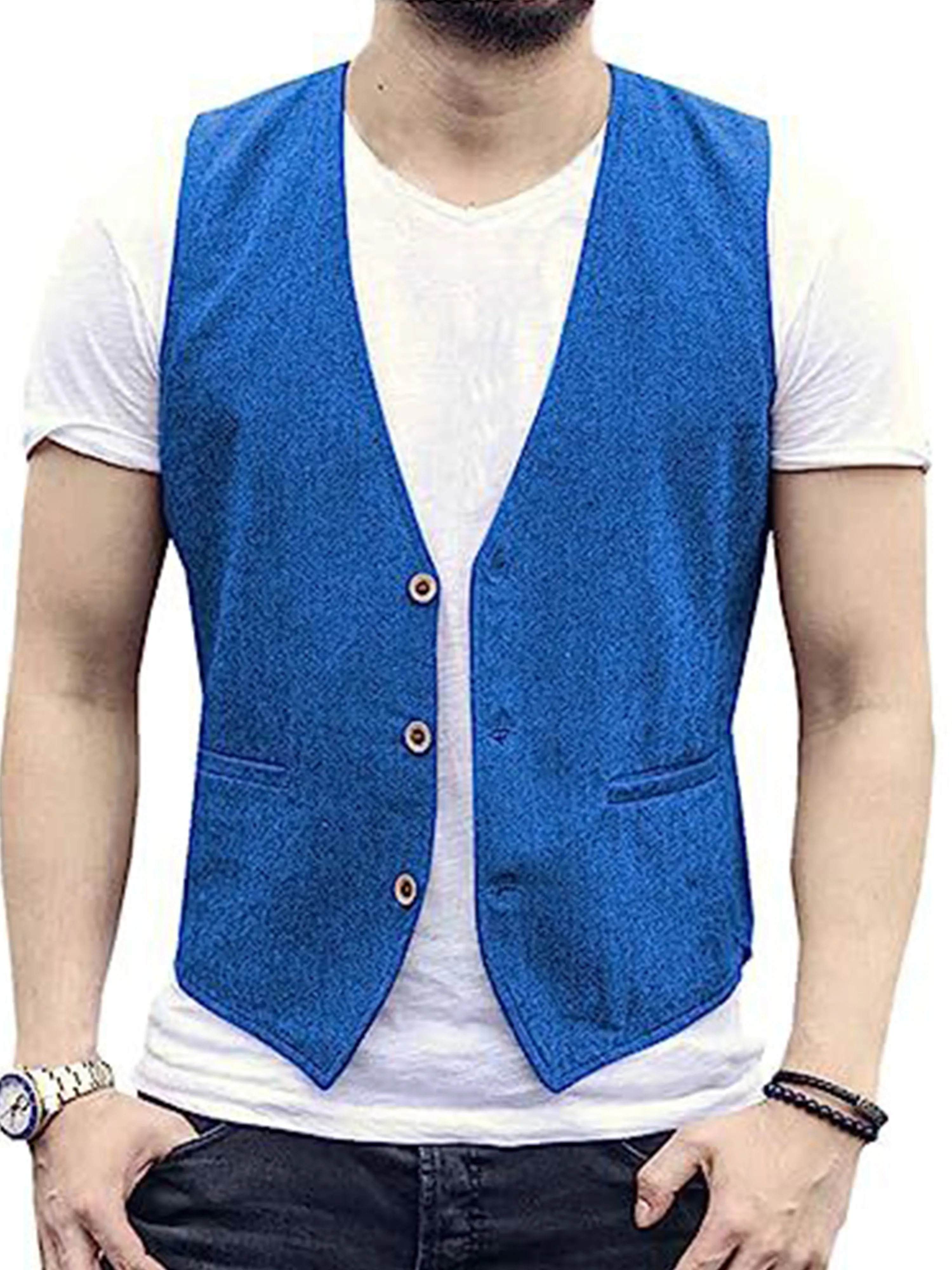 Cotton Linen Lightweight Cool Casual Vest