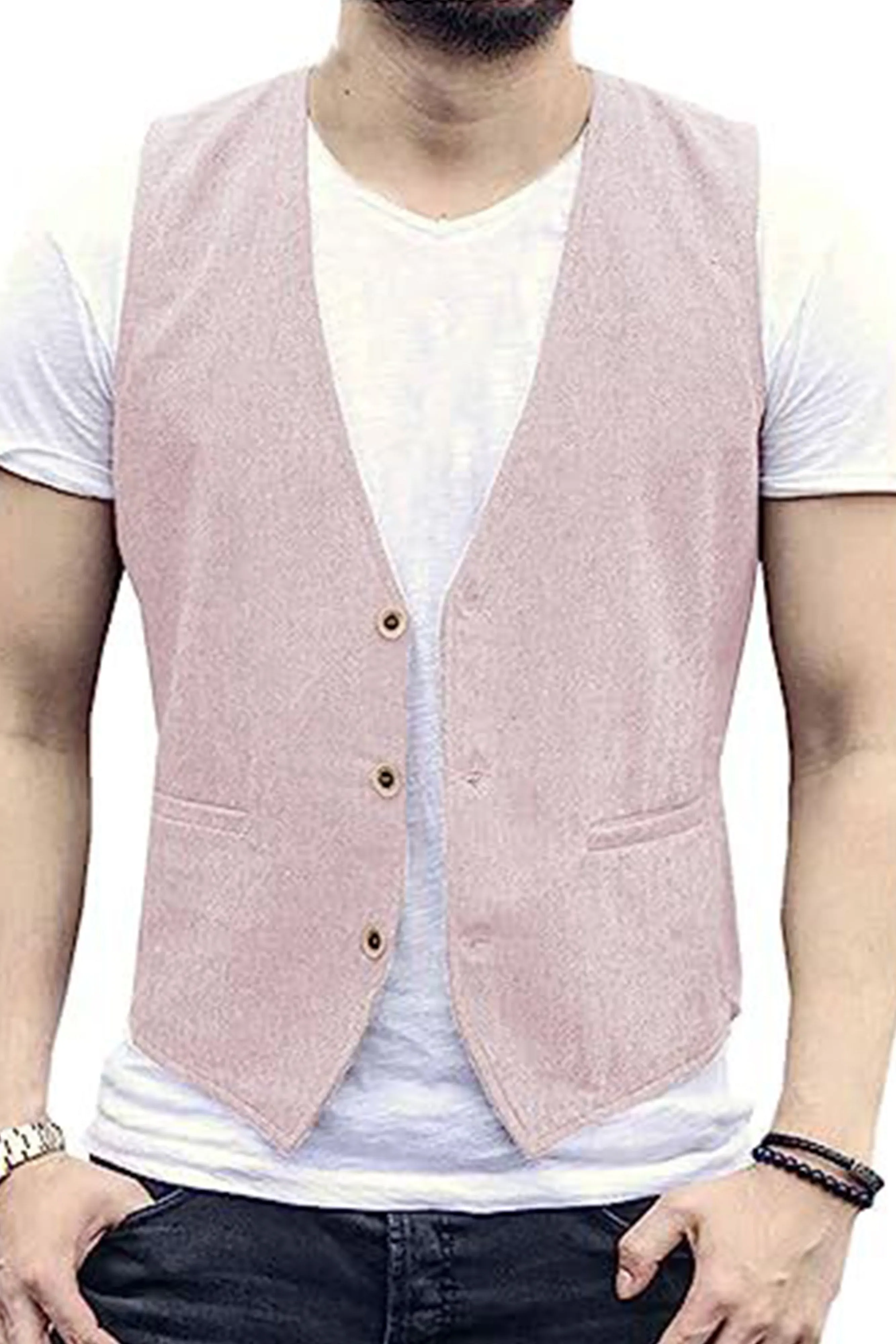 Cotton Linen Lightweight Cool Casual Vest
