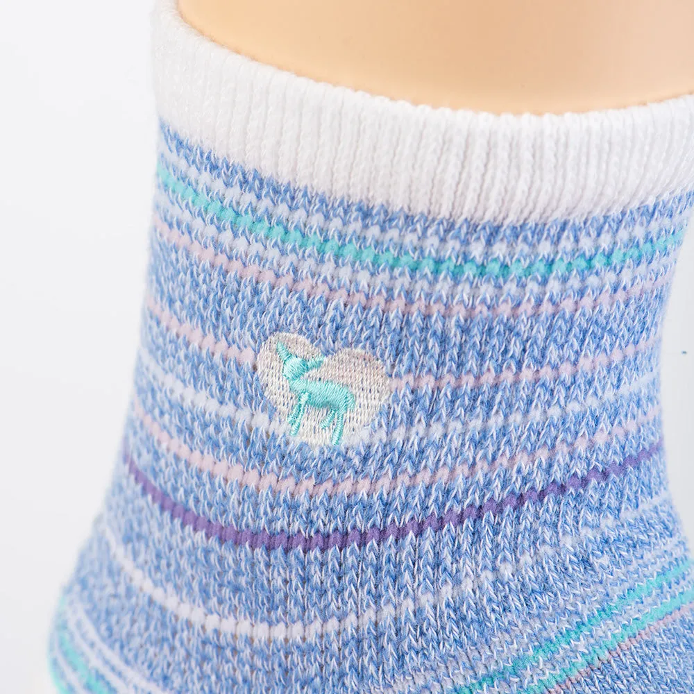 Cushioned Socks | Comfy Quarter Crew | Seaside Blue