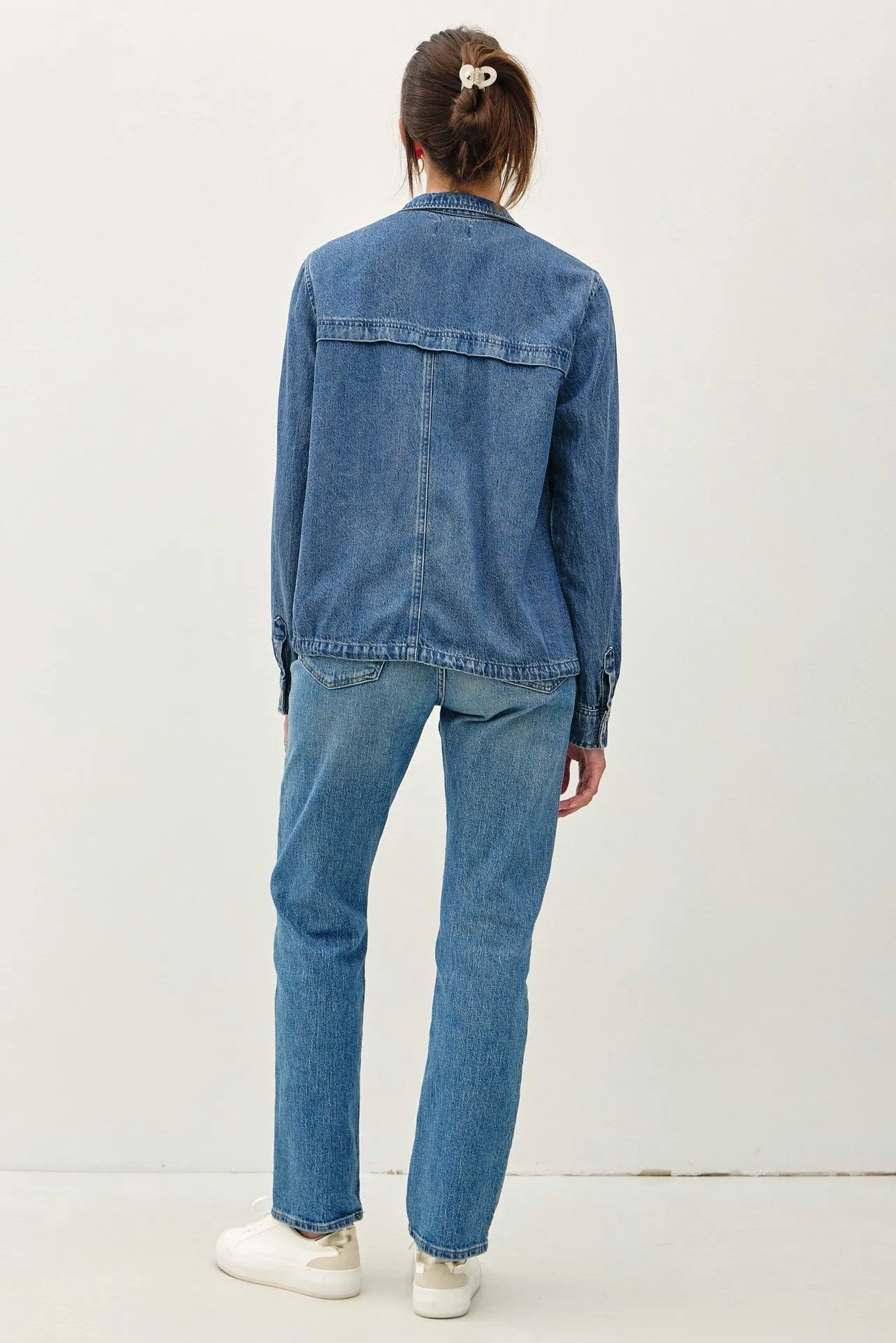 Denim Tencel Utility Jacket