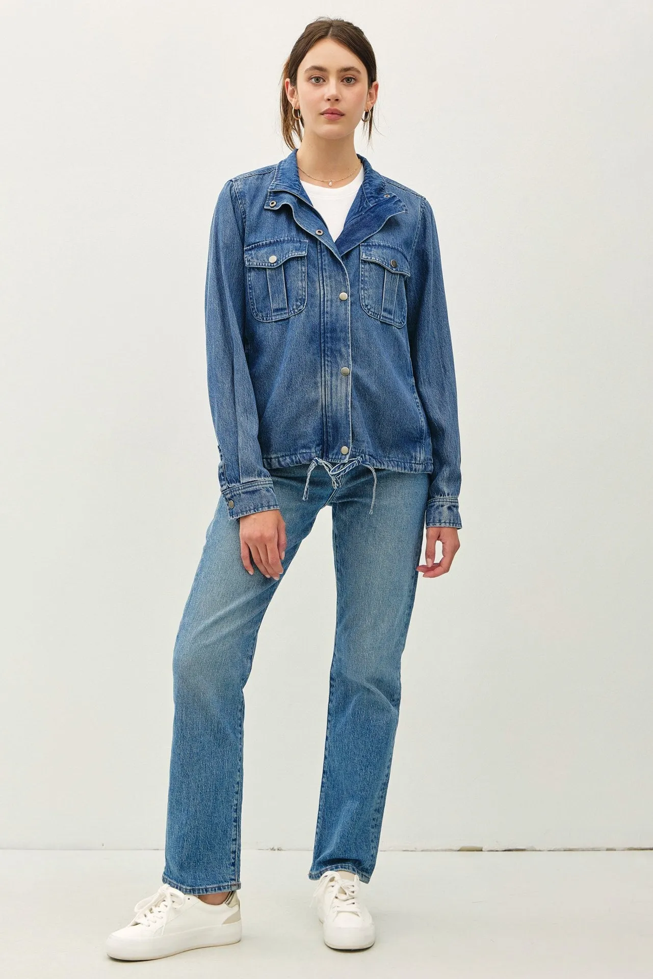 Denim Tencel Utility Jacket