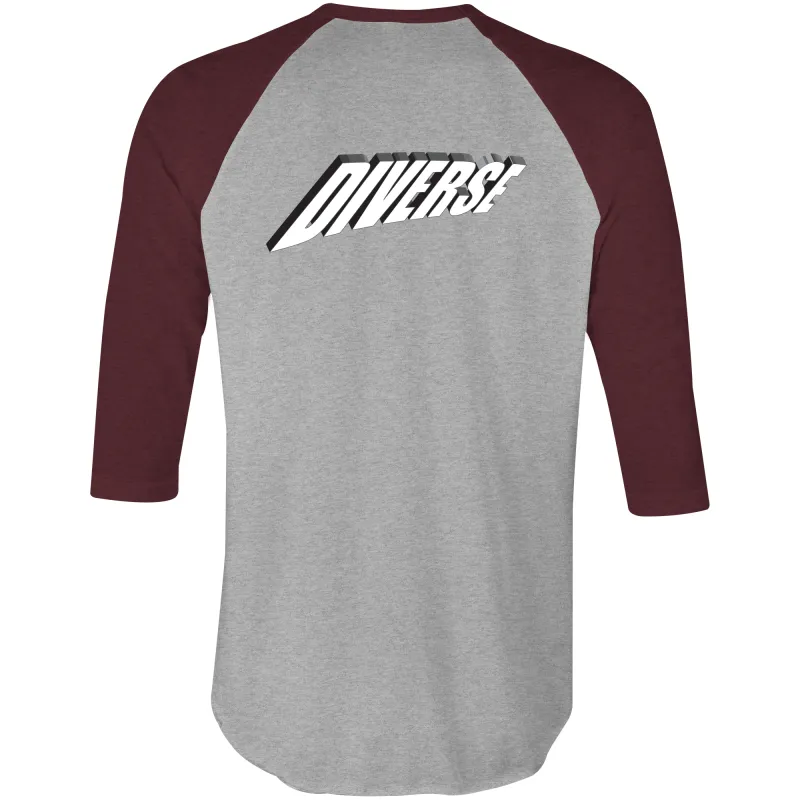 Diverse 3d - AS Colour Raglan - 3/4 Sleeve T-Shirt