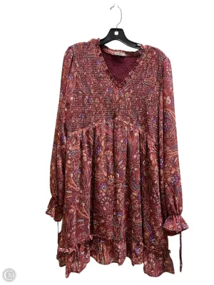 Dress Casual Short By Chicsoul In Floral Print, Size: Xl