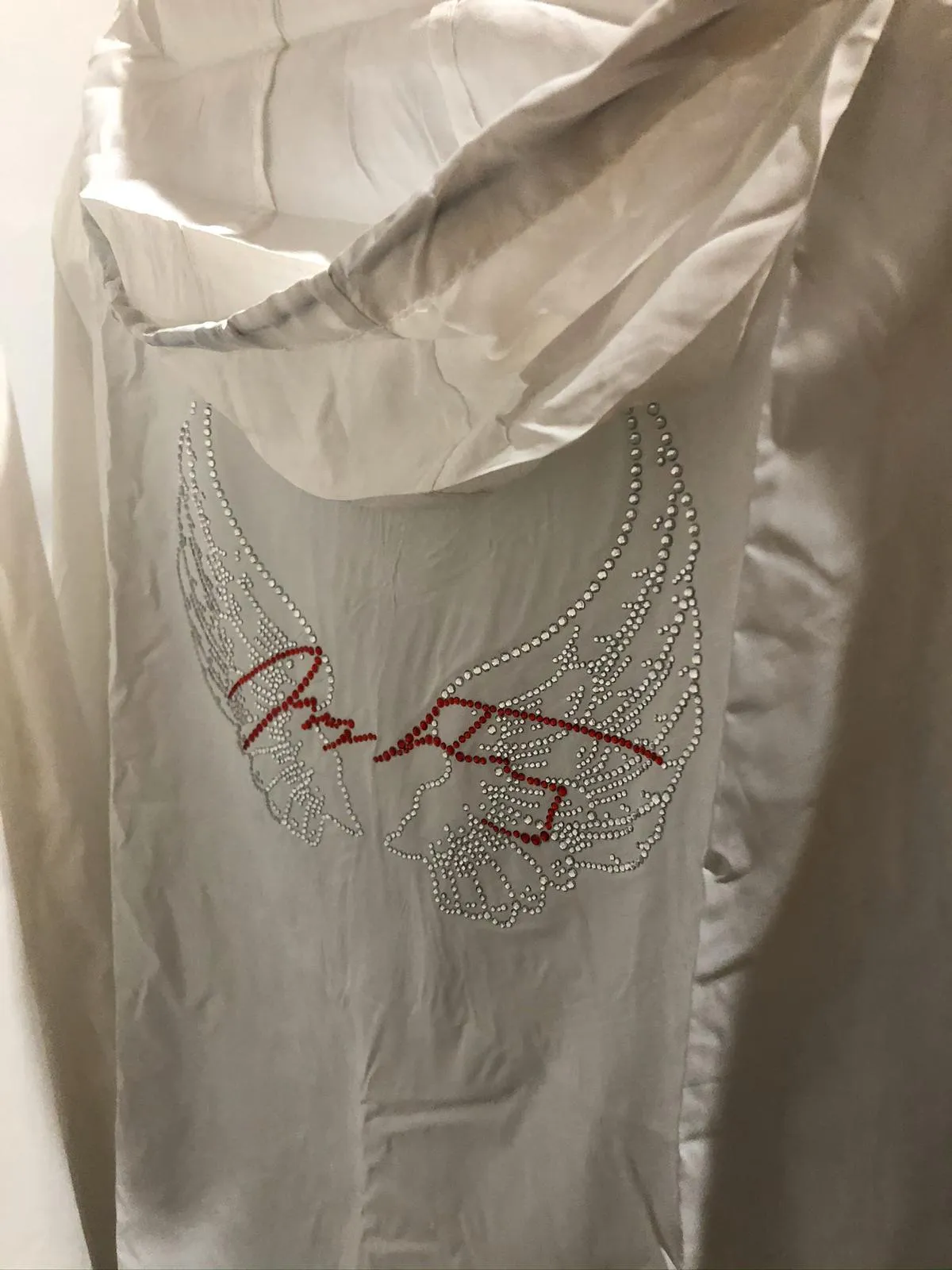 Dry Fit Jacket Crystal Collection Color White - Power Wings By Jullye Giliberti