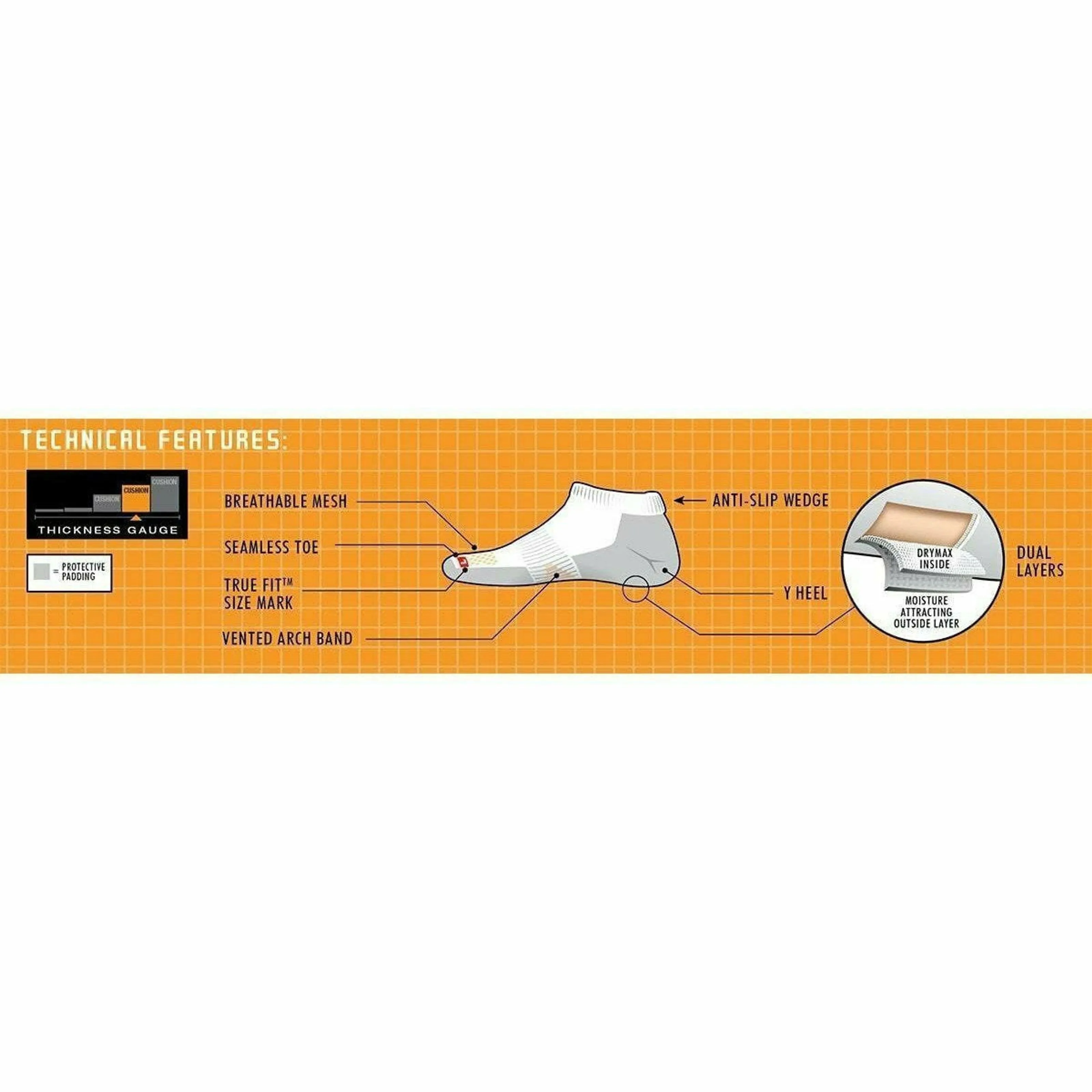 Drymax Running No Show Tab Socks