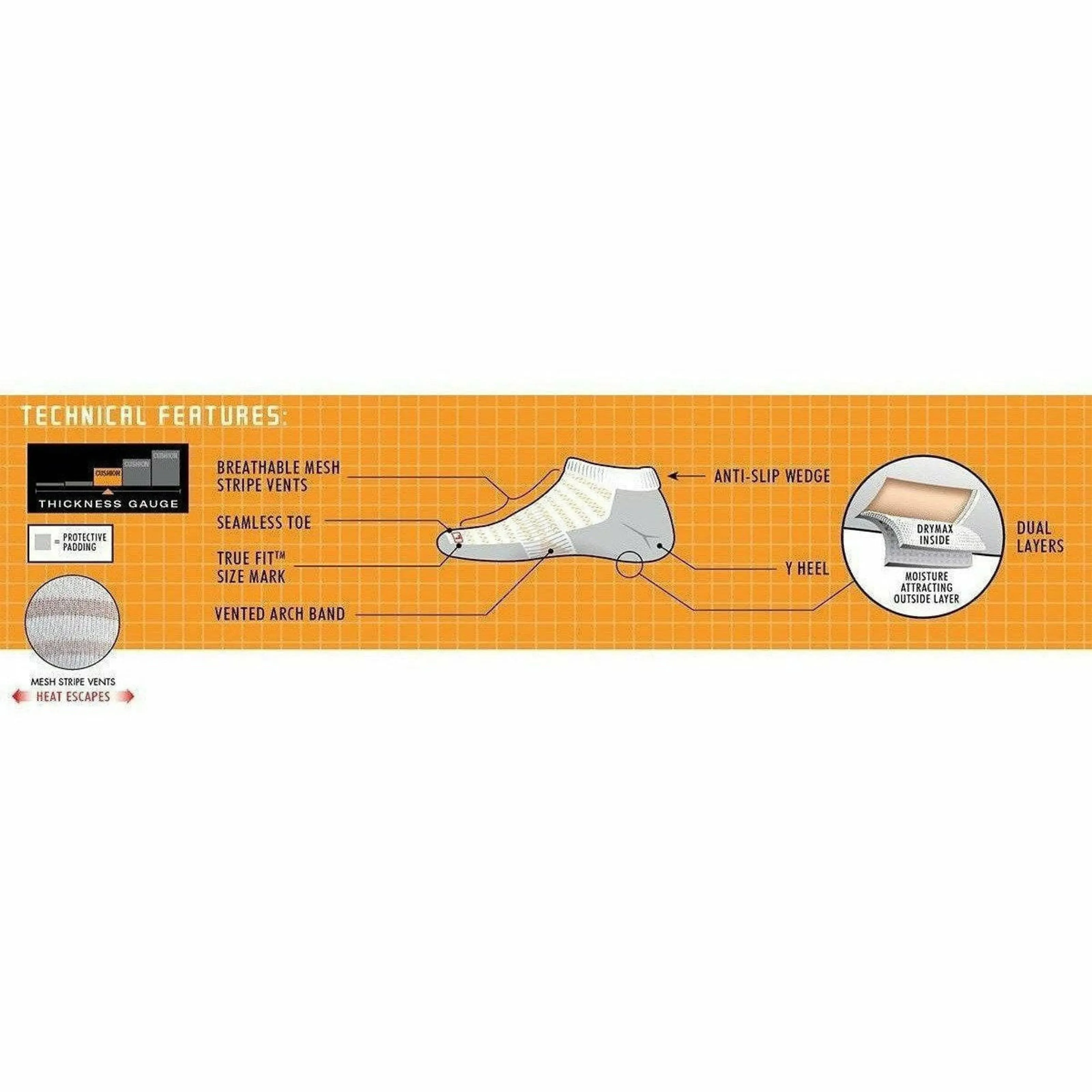 Drymax Running No Show Tab Socks