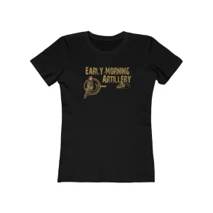 Early-Morning Artillery Women's Boyfriend Tee - Casual Military Style