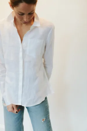 Ecru Streep Linen Shirt