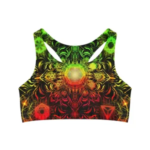Elements Rasta Sublimation Sports Bra - Yantrart Design
