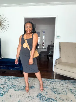 Essential Midi Dress- Ash Grey