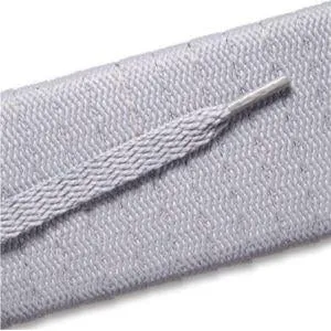 Flat Athletic Laces - Gray Silver (2 Pair Pack) Shoelaces