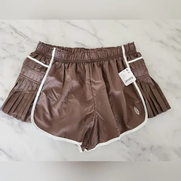 Free People Movement Easy Tiger Brown Women's Athletic Shorts NWT