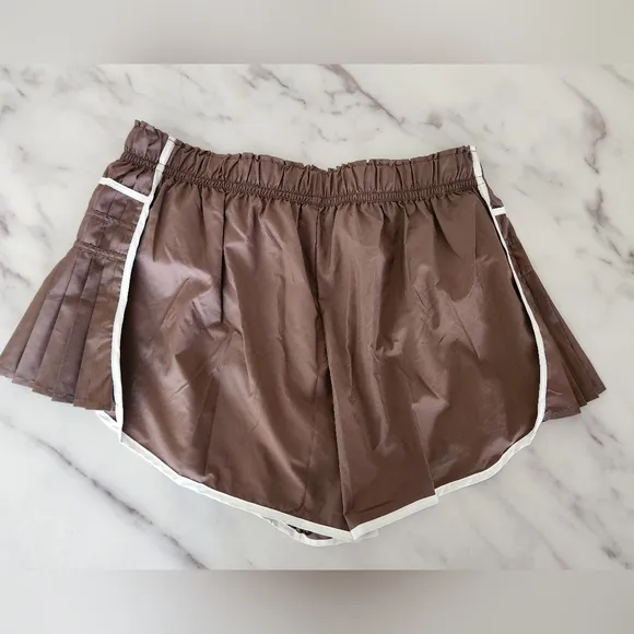 Free People Movement Easy Tiger Brown Women's Athletic Shorts NWT