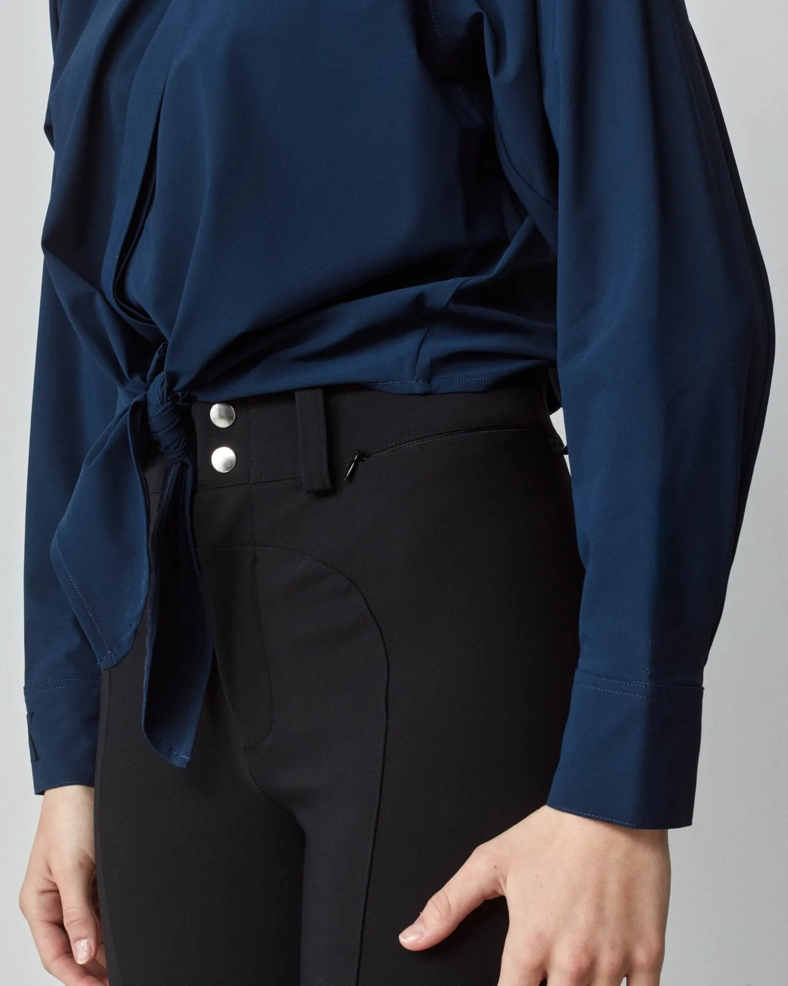 Front Tie Riding Shirt Navy