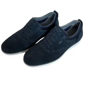 Geox Nebula Men’s Lightweight Slip On Oxford Sneaker in Navy Blue, Size 8.