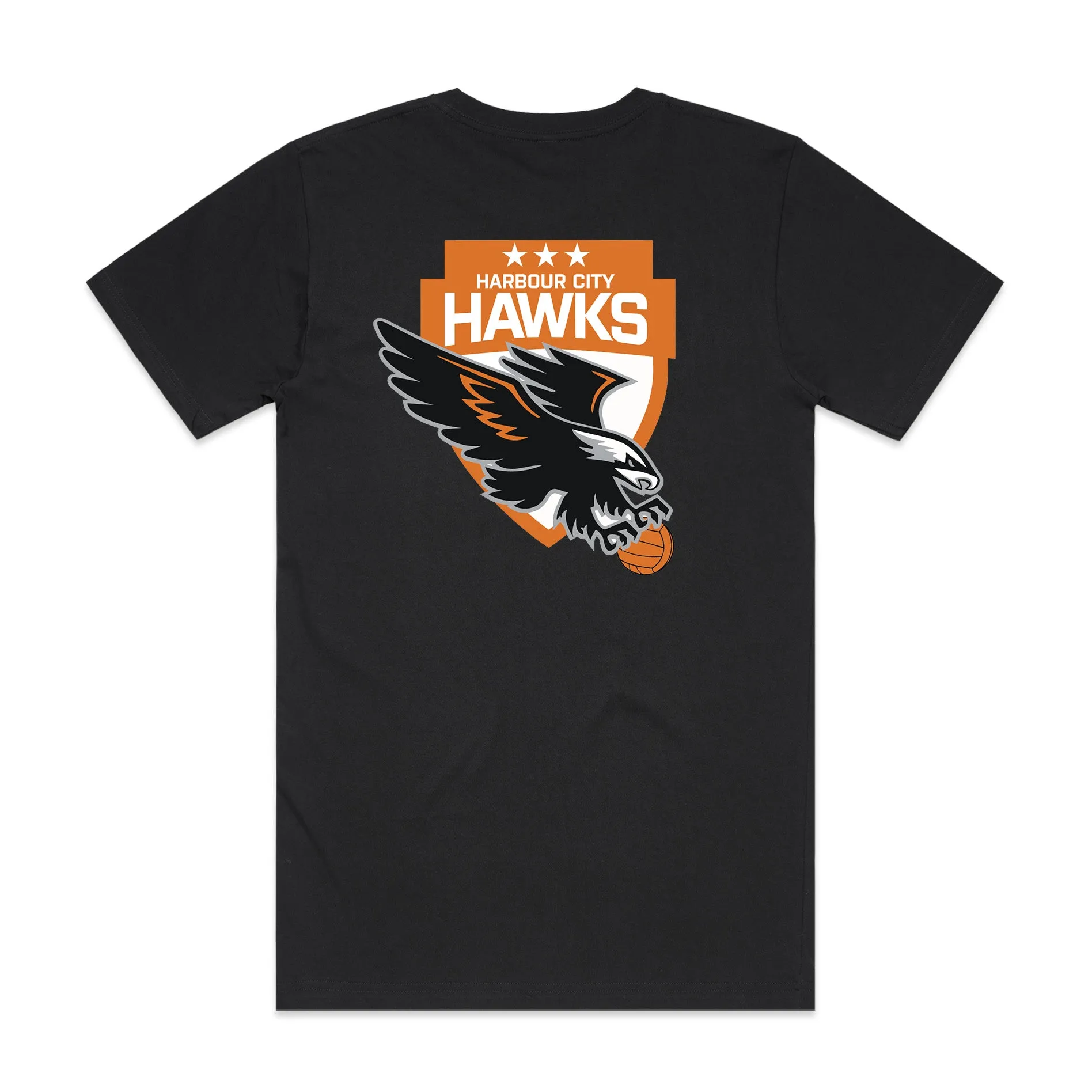 Harbour City Hawks Unisex Team T-Shirt Solid - Black