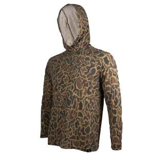 Heather Blend Hoodie T-Shirt in Old School Camo