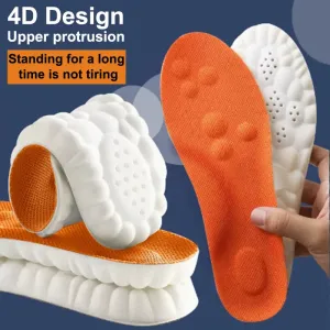 High Elasticity Latex Sport Shoe Insoles Soft Shoe Pads Arch Support Orthotic Insoles Breathable Deodorant Shock Absorption Cushions