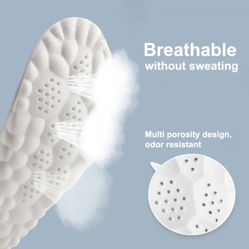 High Elasticity Latex Sport Shoe Insoles Soft Shoe Pads Arch Support Orthotic Insoles Breathable Deodorant Shock Absorption Cushions