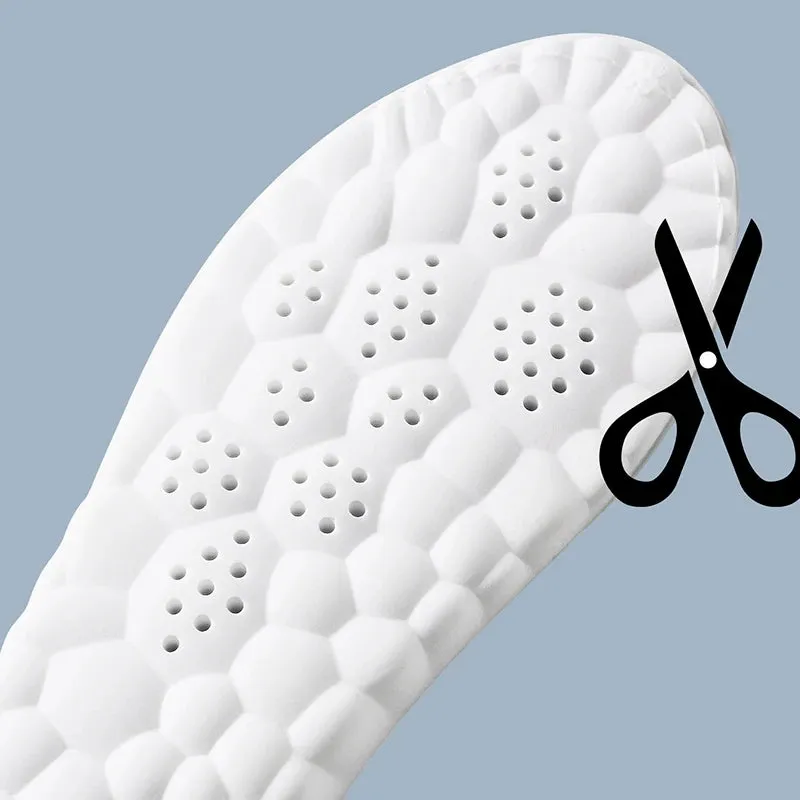 High Elasticity Latex Sport Shoe Insoles Soft Shoe Pads Arch Support Orthotic Insoles Breathable Deodorant Shock Absorption Cushions