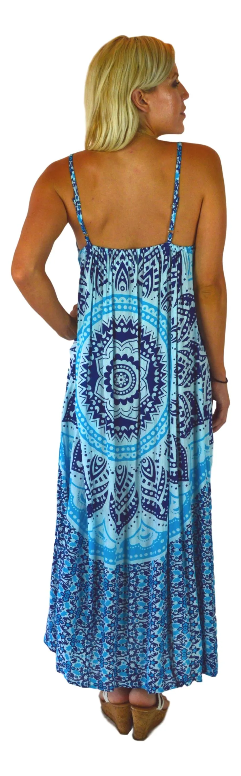 Holoholo - Bali Dress  - Mandala - Navy - Long