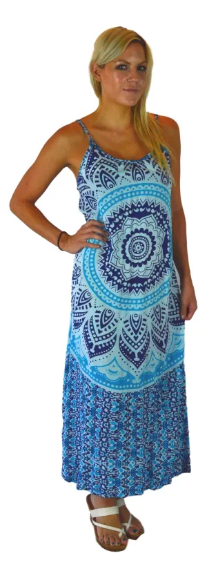 Holoholo - Bali Dress  - Mandala - Navy - Long