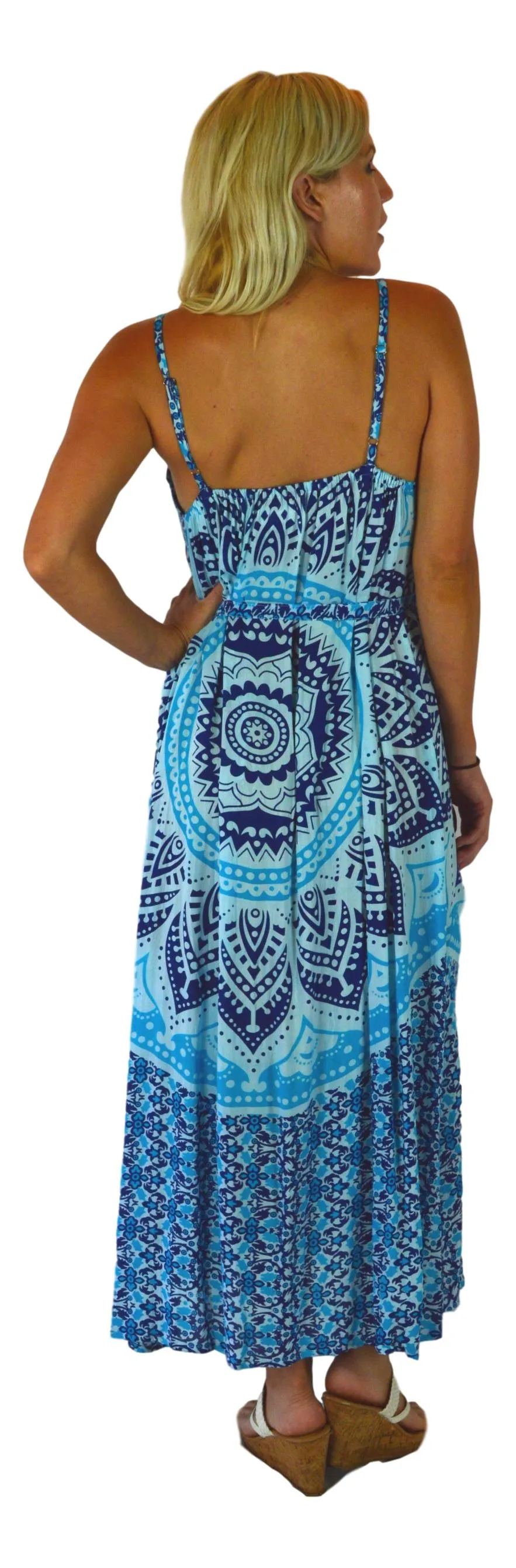 Holoholo - Bali Dress  - Mandala - Navy - Long