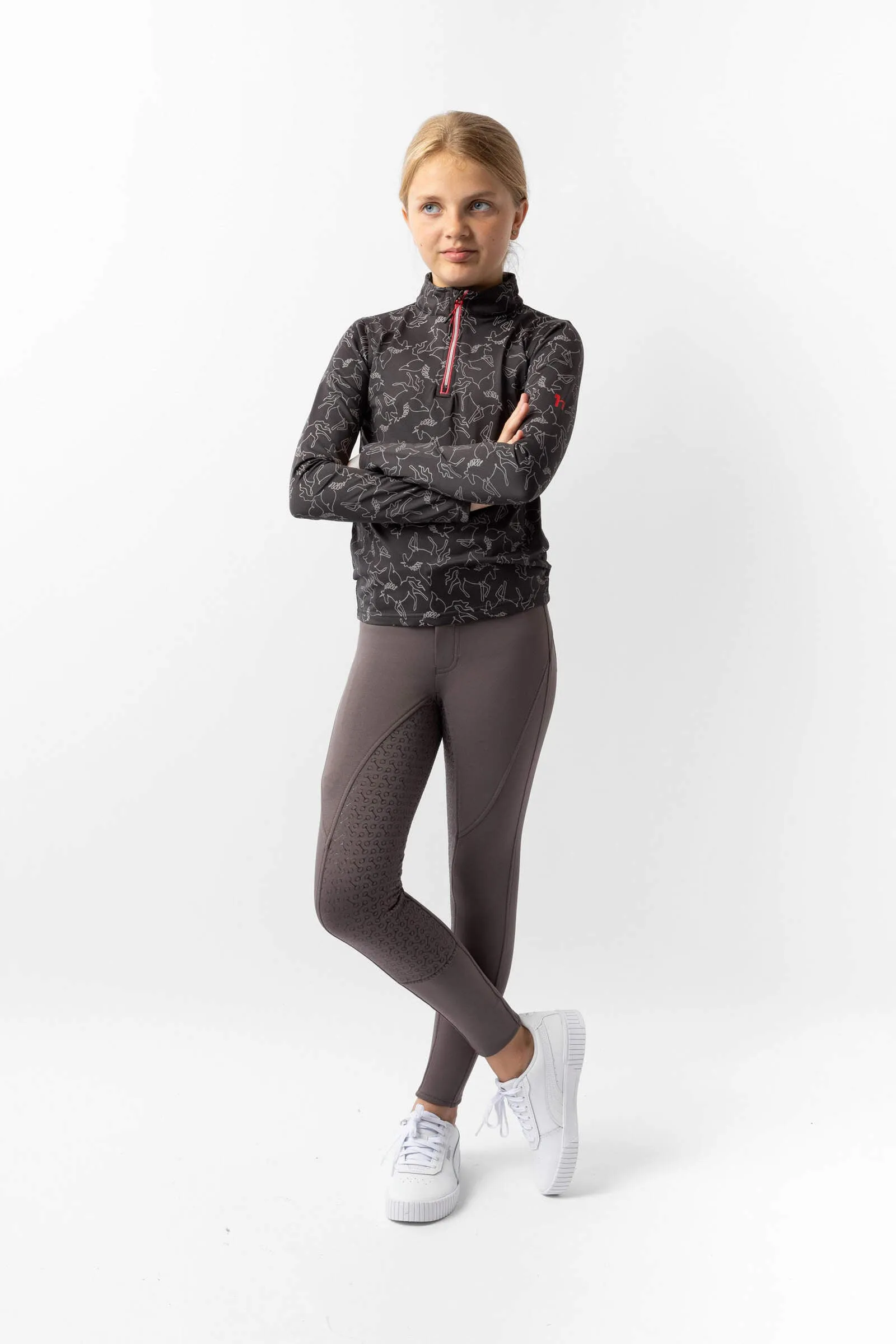Horze Pegasus JR Training Shirt Caviar Black
