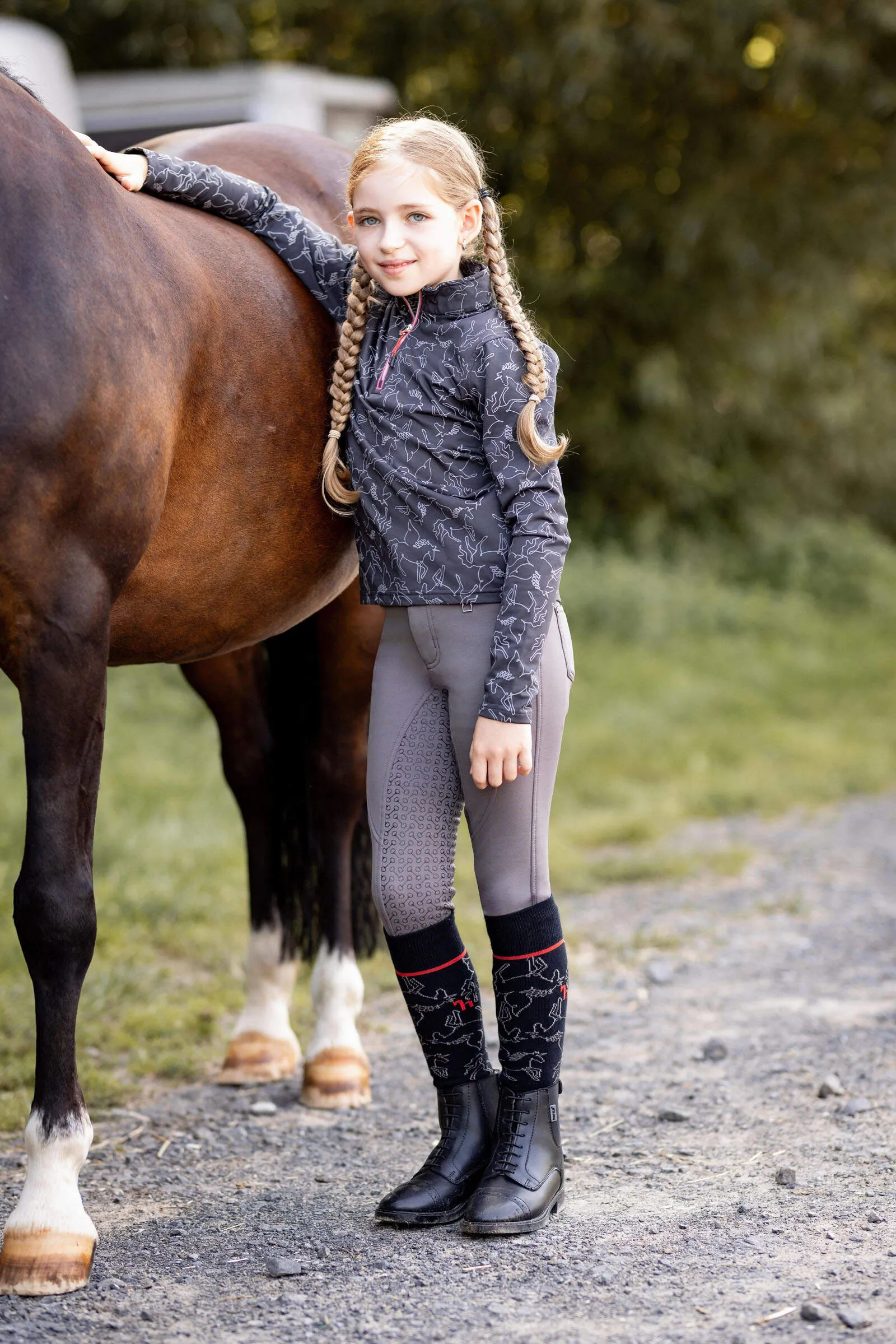 Horze Pegasus JR Training Shirt Caviar Black