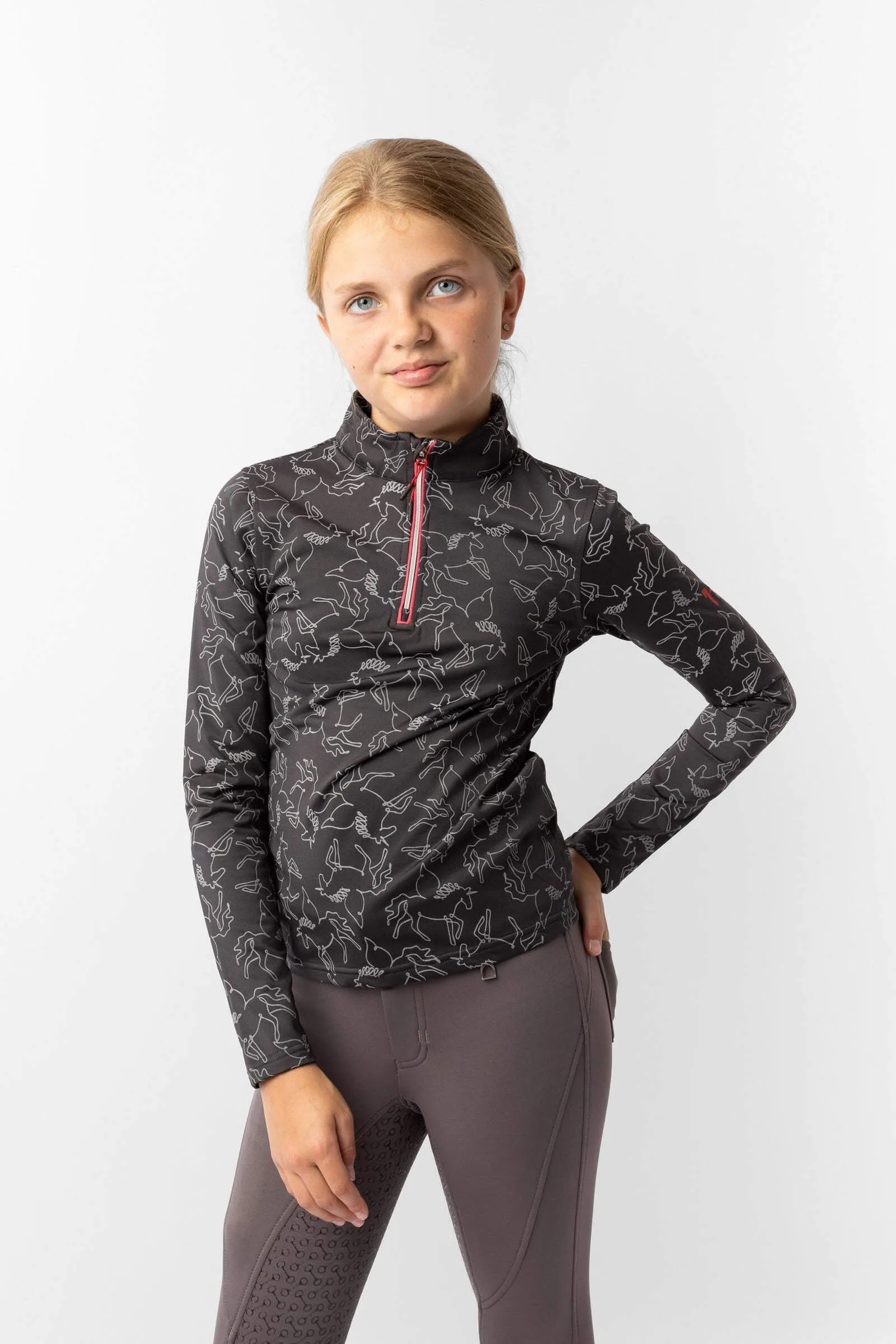 Horze Pegasus JR Training Shirt Caviar Black