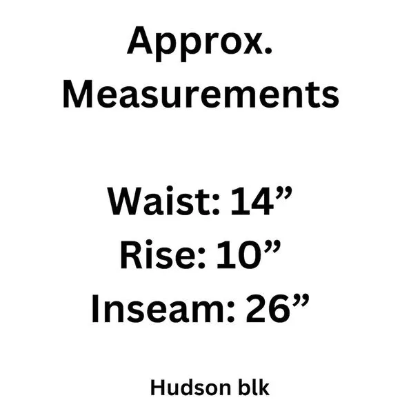 Hudson Blair High Rise Bootcut Jeans Black Size 26