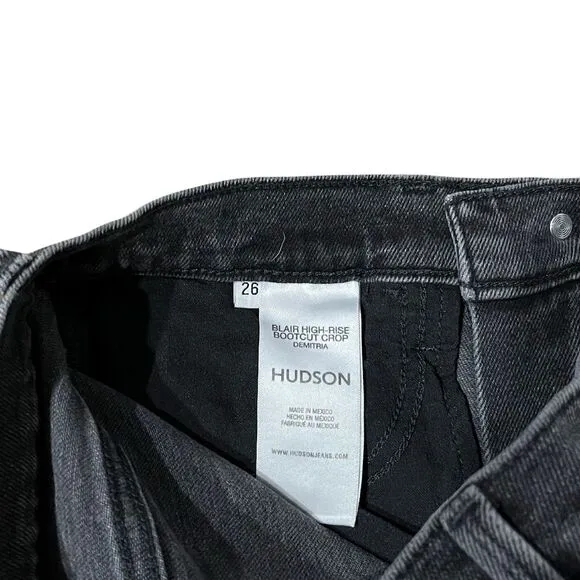 Hudson Blair High Rise Bootcut Jeans Black Size 26