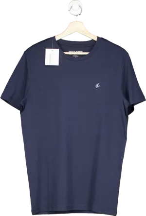 Jack & Jones Navy Blue Short Sleeve T-Shirt UK S