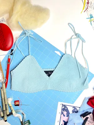 JENNY SCALLOPED BRALETTE IN FORGET-ME-NOT-BLUES
