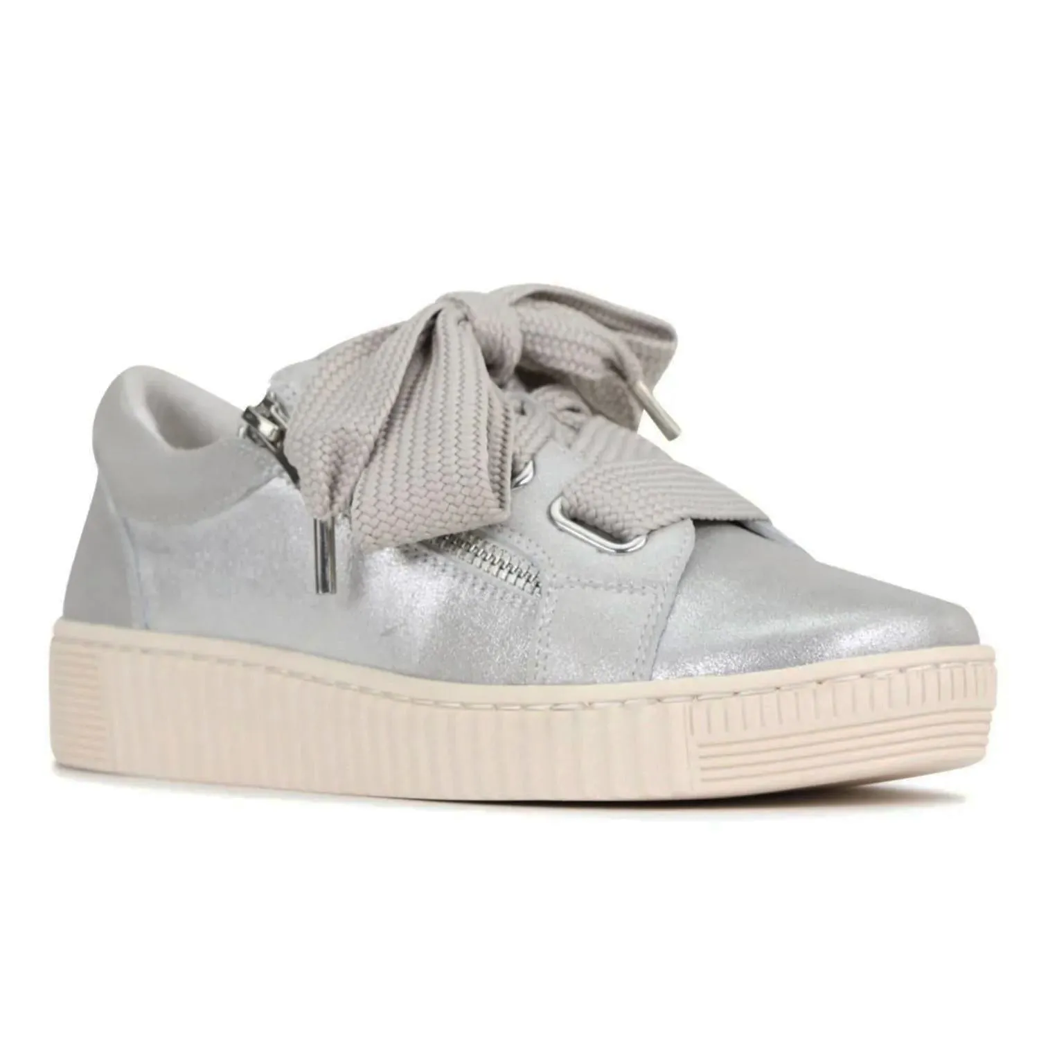 Jovi Leather Sneaker - Silver -ES11