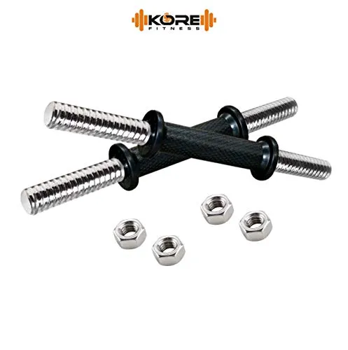 Kore Professional Metal Integrated Rubber Plates DM-10KG (2.5 KG x 4 = 10 KG) Combo 16 Dumbbells Set, Multicolor